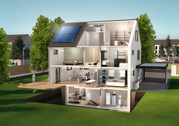 Wohnhaus vor dem Austausch der Gasbrennwertanlage