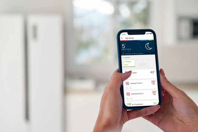 Bosch HomeCom Easy App zur Steuerung der Wärmepumpe